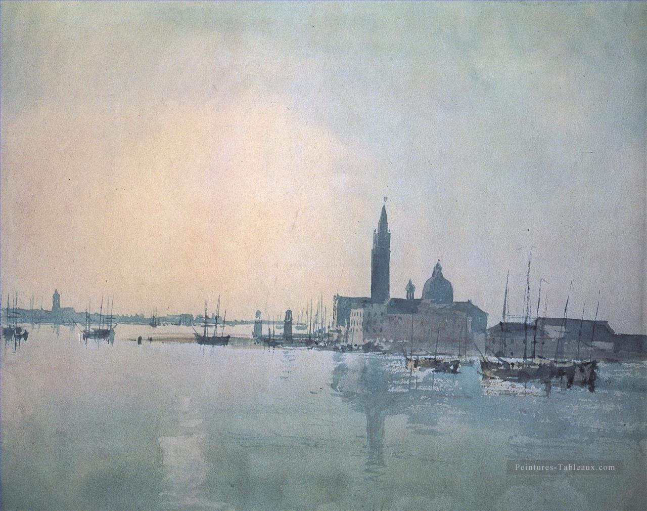 San Giorgio Maggiore dans la matinée romantique Turner Peintures à l'huile